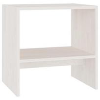 Pirkti Naktinis staliukas VLX Solid Pinewood 808053, baltas, 40 x 30.5 x 40 cm - Photo 1