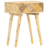 Naktinis staliukas VLX Solid Mango Wood 285857, rudas, 43 x 30 x 58 cm