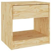 Naktinis staliukas VLX Solid Pinewood 808063, šviesiai ruda, 40 x 31 x 40 cm