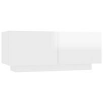 Naktinis staliukas VLX Chipboard 2 pcs, baltas, 100x35x40 cm
