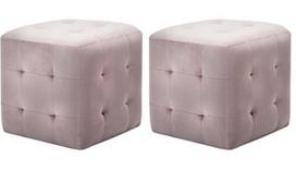 Naktinis staliukas VLX Bedside Cabinets, rožinis, 30x30x30 cm