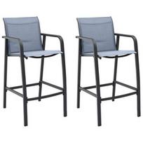 Lauko kėdė VLX Garden Bar Chairs, pilka, 63.5 cm x 54 cm x 109 cm