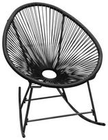 Supamasis krėslas VLX Poly Rattan 42073, juoda, 77 cm x 72.5 cm x 90 cm