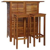 Pirkti Lauko baldų komplektas VLX Bar Table and Chair Set 44008, rudas, 2 vietų - Photo 1
