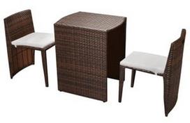 Lauko baldų komplektas VLX Bistro Set 42881, rudas, 2 vietų