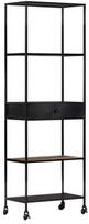 Spinta VLX Book Cabinet, ruda/juoda, 60 cm x 35 cm x 180 cm