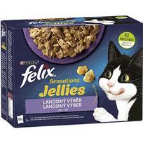Šlapias kačių maistas Felix Sensations Mix Turkey, Mackerel, Lamb, Herring, 12 vnt. x 1.02 kg