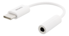 Pirkti DELTACO USB-C į 3.5mm, 9 cm, baltas / USBC-1144 - Photo 1