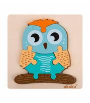 Akuku kūdikių medinė, edukacinė dėlionė OWL, A0601