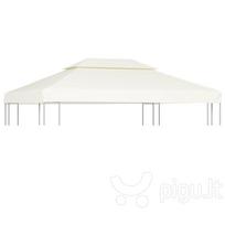 Neperšlampamas pavėsinės stogas, 3 x 4 m, baltas