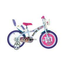 Vaikiškas dviratis Dino Bikes 616G, baltas/rožinis, 16"