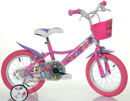 Vaikiškas dviratis Bimbo Bike Butterfly 77336, rožinis, 14"