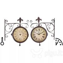 dvipusis laikrodis - VLX Clock with Thermometer TF005, ruda - 1 nuotrauka