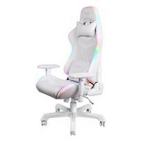 deltaco gaming - Žaidimų kėdė DELTACO GAMING White Line, RGB, kaklo pagalvėlė, nugaros pagalvėlė, balta / GAM-080-W - 2 nuotrauka