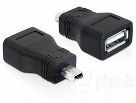 usb 2.0 female usb 2.0 male - DELOCK Adapter USB 2.0-A fe >USB-mini ma | 65277 - 2 nuotrauka