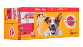 konservai sunims pedigree - Šlapias šunų maistas Pedigree Vital Protection Mix In Jelly, 40 x 100g - 1 nuotrauka