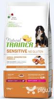 natural trainer sensitive m - Natural Trainer Sensitive No Gluten Salmon, 12 kg - 2 nuotrauka