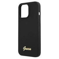 Guess "GUHMP13LLSLMGBK Silicone Script Gold Logo Case iPhone 13 Pro/ 13"