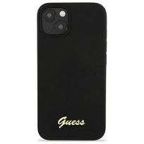 iphone 13 pro max magsafe case - Guess "GUHMP13XLSLMGBK Silicone Script Gold Logo Case iPhone 13 Pro Max" - 1 nuotrauka