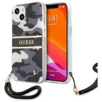 iphone 13 pro max deklai - Guess "GUHCP13XKCABBK Camo Strap Hard Case iPhone 13 Pro Max" Black - 1 nuotrauka