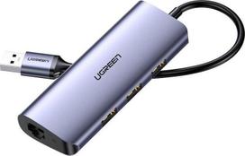 HUB USB Ugreen 1x microUSB 1x RJ-45 + 3x USB-A 3.0 (6957303867189)
