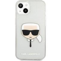 dekliukas iphone 13 mini - Karl Lagerfeld "KLHCP13SKHTUGLS TPU Full Glitter Karl Head Case iPhone 13 mini" - 1 nuotrauka
