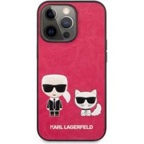 iphone 13 telefono deklas karl lagerfeld - Karl Lagerfeld "KLHCP13LPCUSKCP Karl and Choupette PU Leather iPhone 13 Pro" Fuchsia - 1 nuotrauka