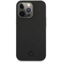iphone case leather - Mercedes-Benz "MEHCP13LMBLBK Genuine Leather Meshed Case iPhone 13 Pro" Black - 1 nuotrauka