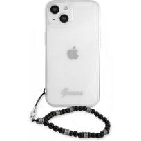 dekliukas iphone 13 mini - Guess "GUHCP13SKPSBK PC Script and Black Pearls Case iPhone 13 Mini" - 1 nuotrauka