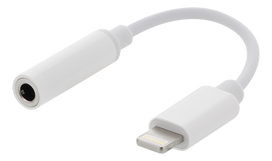3.5mm 6.3 adapter - Audio adapteris EPZI Lightning į 3,5 mm, aliuminis korpusas, kabelio ilgis 45mm, sidabrinis / IPLH-595 - 2 nuotrauka