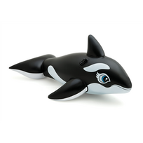 pripuciamas plaustas - Intex Lil' Whale Ride On Swimming Board Black/White - 2 nuotrauka