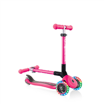 vaikiss - Globber Junior Foldable Lights, rožinis - 3 nuotrauka