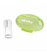 Akuku silikoninis dantų šepetėlis su dėžute, A0264-GREEN