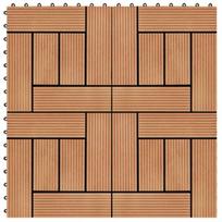 tikmedzio - WPC terasų plytelė VLX, 30 cm x 30 cm, ruda, 22 vnt. - 2 nuotrauka