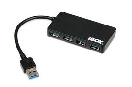 hub - IBOX IUH3F56 HUB I-BOX USB 3.0 BLACK 4-P - 1 nuotrauka