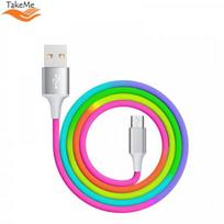 Pirkti Takeme Rainbow Series microUSB cable 1m - Photo 1