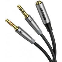 Ugreen AV192 3.5mm (female) to 2x 3.5mm (male) audio cable Grey