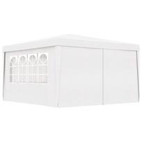palapine 4x4 - Proginė palapinė su šoninėmis sienomis, balta, 4x4m, 90g/m² - 1 nuotrauka