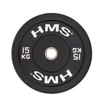 bumper plates svoriai - HMS Juodas BUMPER Olympic plate 15 kg BBR15 - 3 nuotrauka