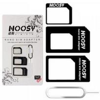 3in1 laidas - Noosy "SIM Card adapter" Black - 2 nuotrauka