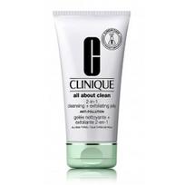Clinique All About Clean 2-in-1 Cleansing Exfoliating Jelly valomasis veido šveitiklis - 150 ml.