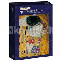 klimto bucinys - Bluebird Puzzle Mėlynojo paukščio dėlionė Dėlionė 1000 Pocałunek- fragmentas, Gustav Klimt - 1 nuotrauka