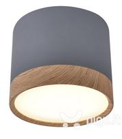 led tubes - Candellux Tube Downlight 9W LED 4000K 7.5cm Gray /Wood - 1 nuotrauka