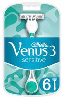 venus skustuvas - Skustuvas Gillette Venus 3 Sensitive, 6 vnt. - 1 nuotrauka