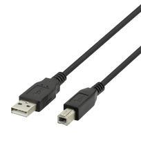 usb a usb b 3.0 - DELTACO USB-B 2.0 tinkamas spausdintuvams, 3m juodas / 00140006 - 1 nuotrauka