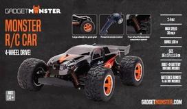 nuotoliniu budu valdomos masineles - Automobilis valdomas radijo bangomis GADGETMONSTER 4 ratai, iki 30km/h, 100m atstumas / GDM-1053 - 1 nuotrauka