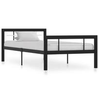 Lova VLX Metal 284550, balta/juoda, 212 x 97.5 cm, su grotelėmis