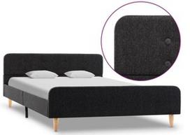 Lova VLX Burlap 284896, tamsiai pilka, 208 x 124 cm, su grotelėmis