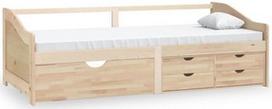 Lova VLX Solid Pinewood 322169, medžio, 204 x 98 cm, su grotelėmis