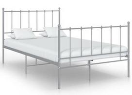 Lova VLX Metal 324954, pilka, 206 x 125 cm, su grotelėmis